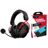 HyperX Bundle - Cloud Alpha Wireless Headset, Rubber Keycaps (Blue)